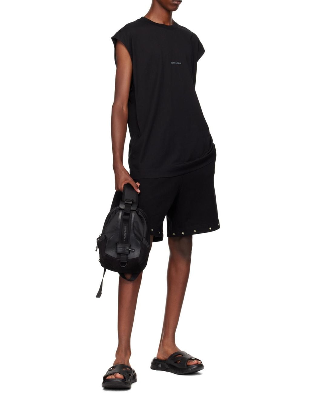 Givenchy Black Marshmallow Sandals for men