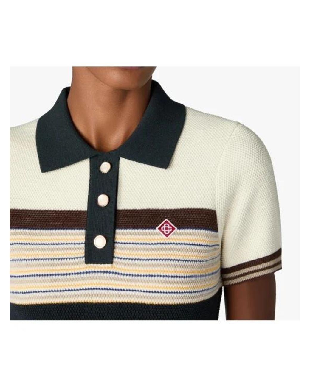 Casablanca Multicolor Café Stripe Polo Dress