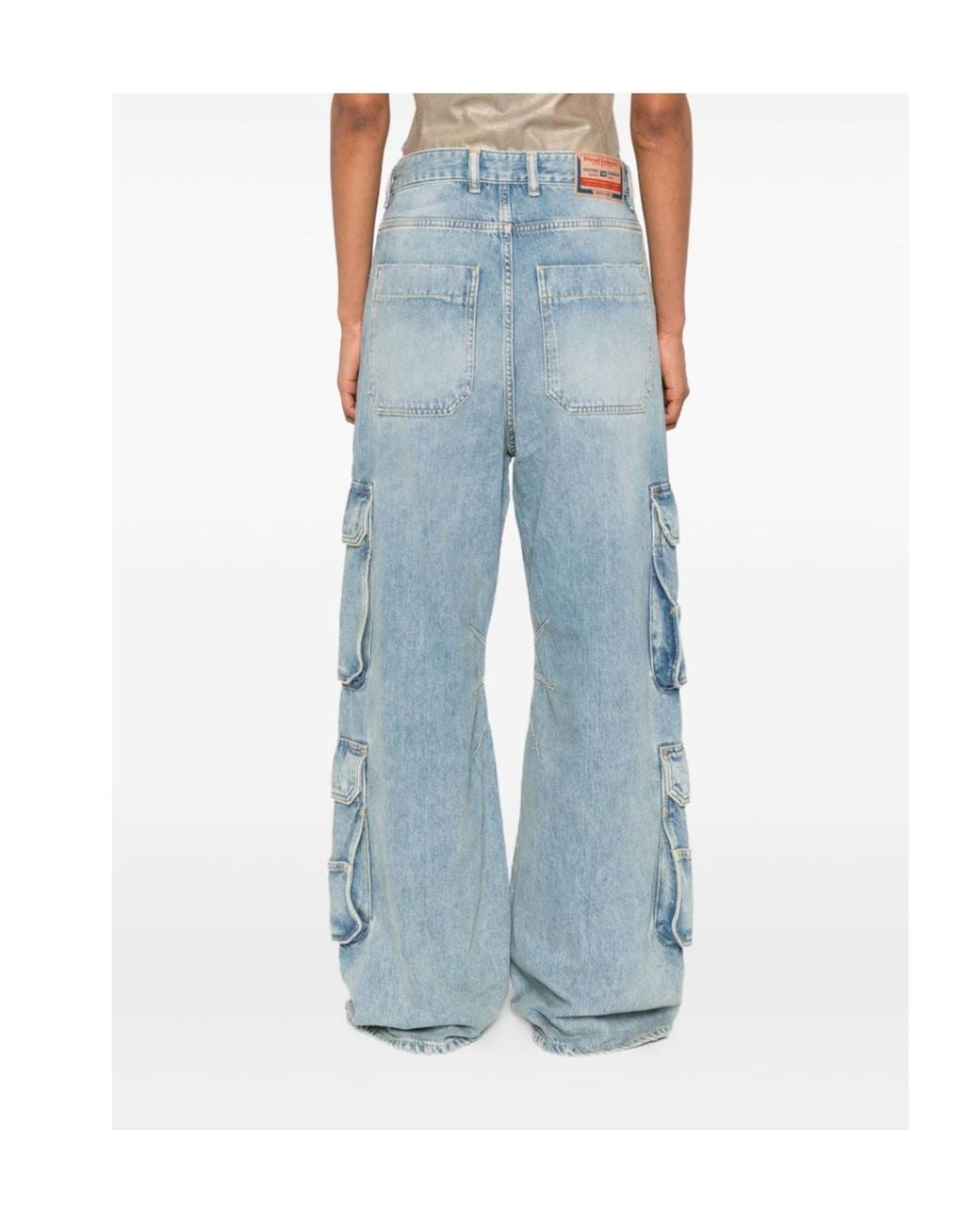 DIESEL Blue D-Sire Straight Leg Cargo Jeans