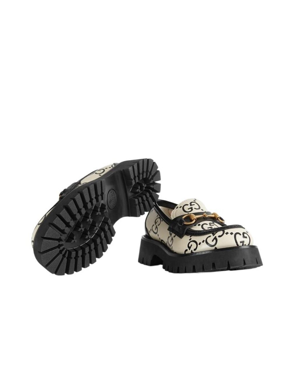 Gucci Gg Horsebit Chunky Loafers in Black | Lyst