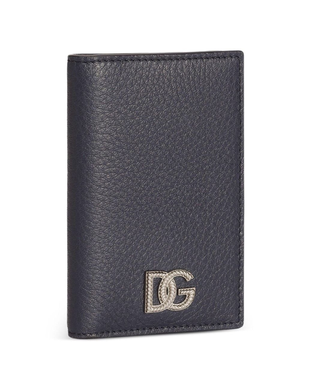 Dolce & Gabbana Gray Logo Plaque Card Holder for men