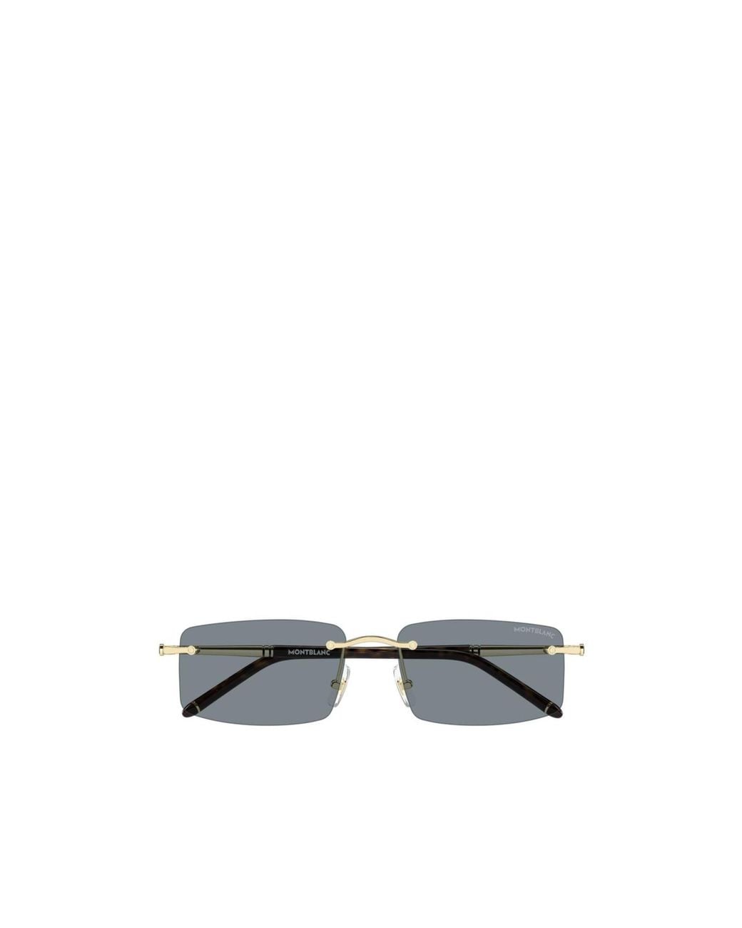 Montblanc Metallic Eyewear Rectangular Frame Sunglasses for men