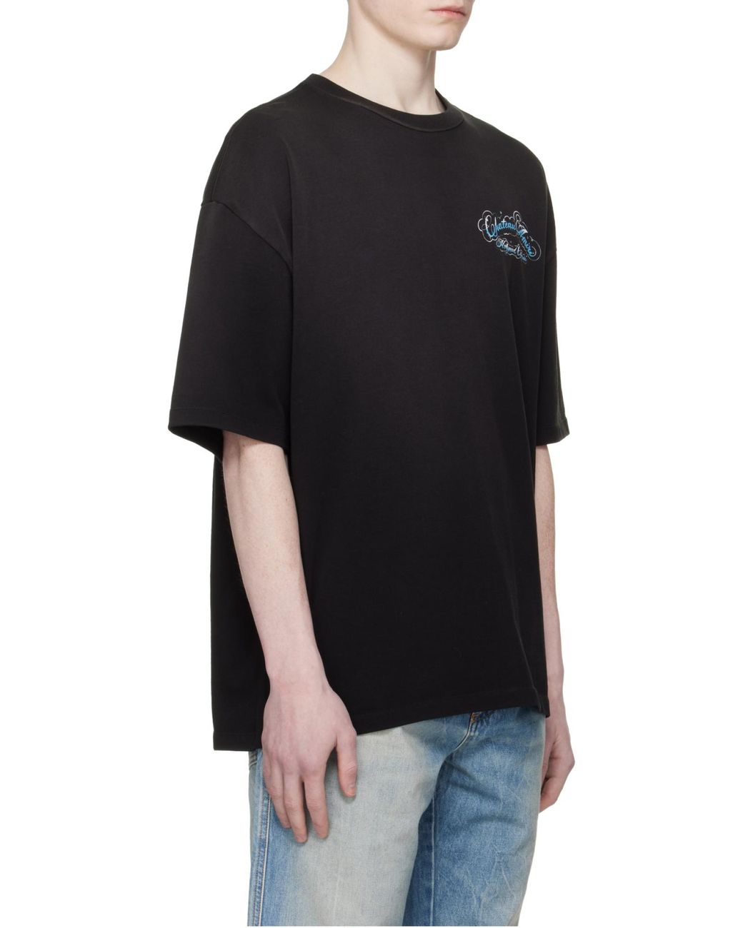 Amiri Black Ma Core Crewneck T-Shirt for men