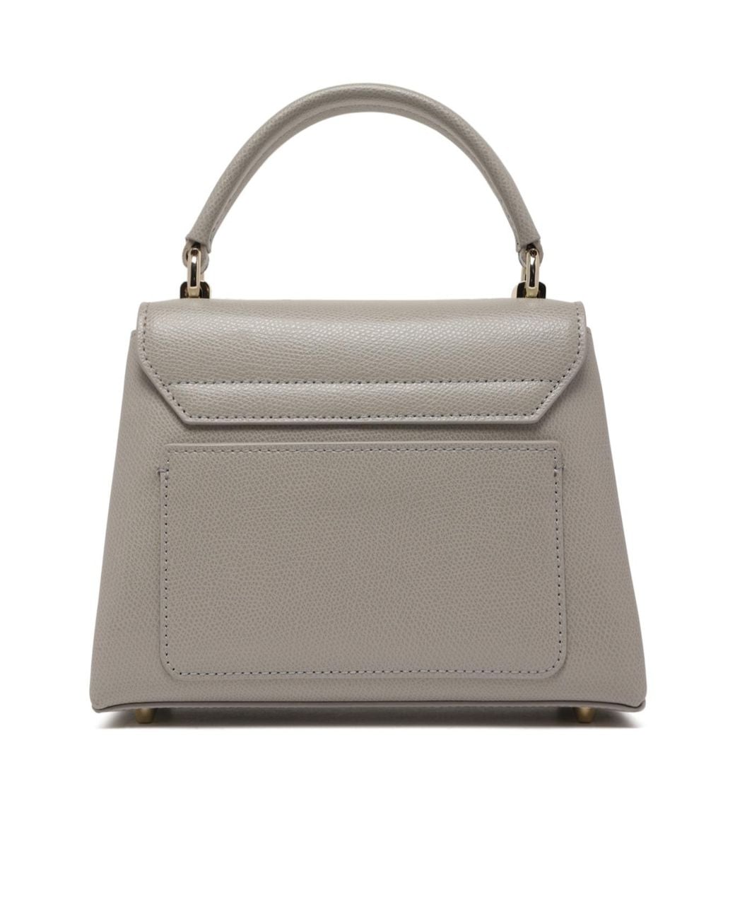 Furla Gray Top Handle Shoulder Bag