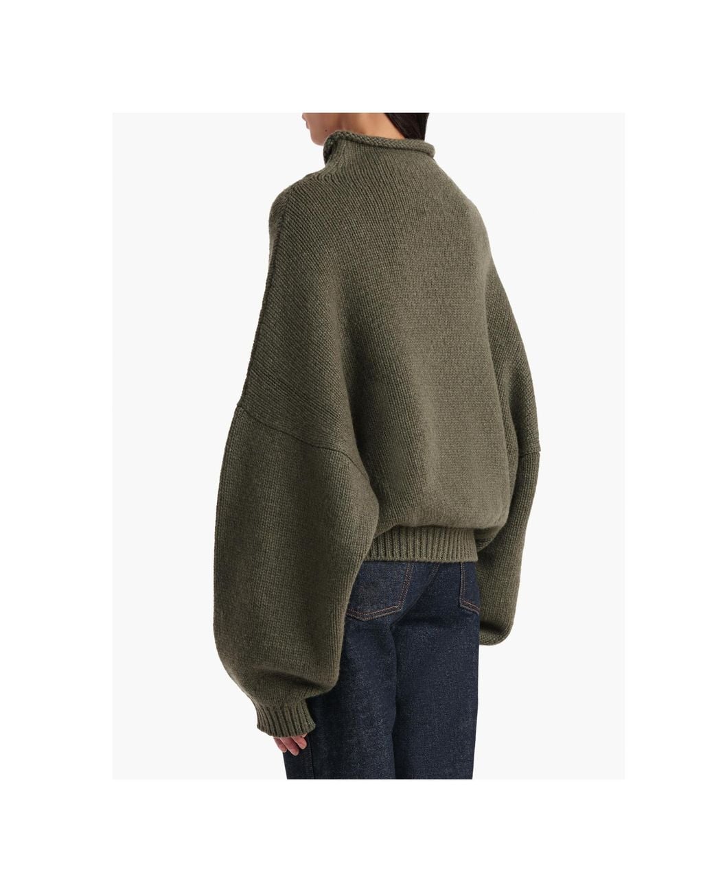 Khaite Green Juniper Roll Neck Sweater