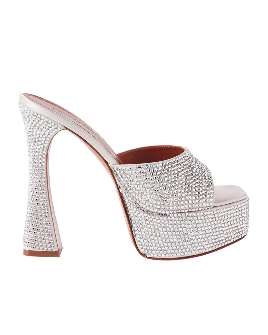 AMINA MUADDI White High-Heeled Sandals