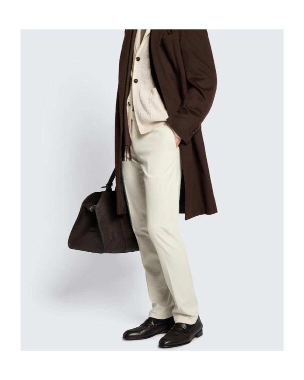 Brioni White Cortona Trousers for men