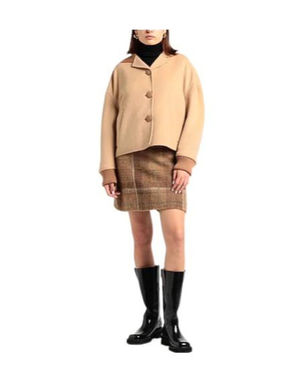 Marni Natural Twotone Singlebreasted Coat