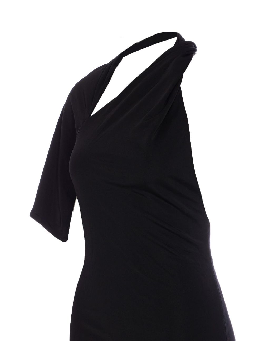 Khaite Black Roza Draped Maxi Dress