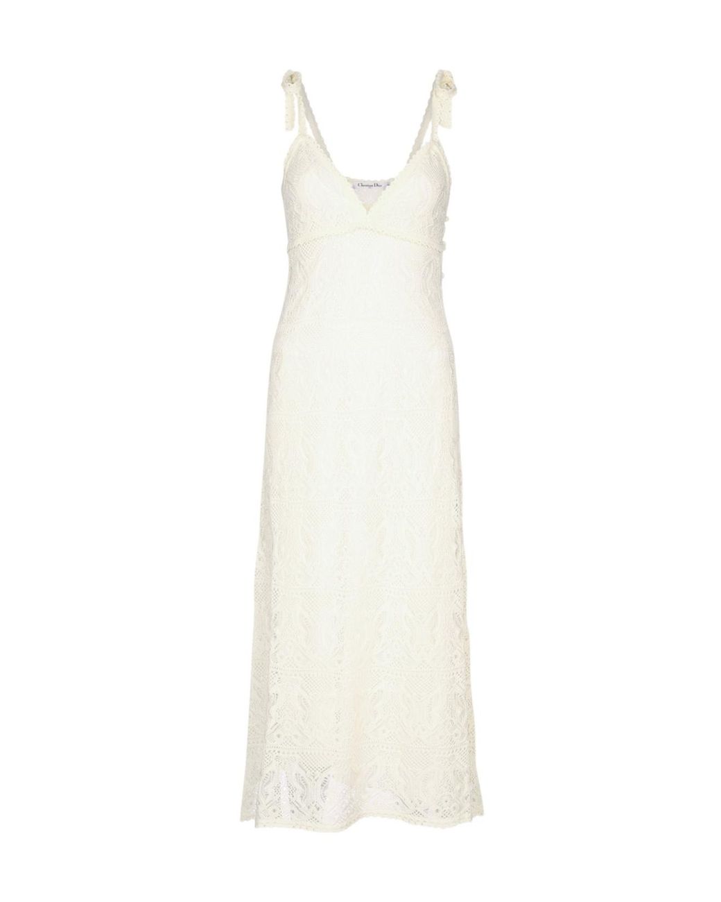 Dior White Iviera Long Flared Dress