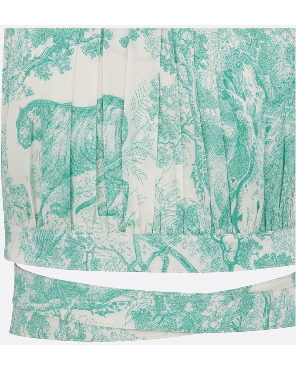 Dior Green Iviera Flared Mid-Length Dress