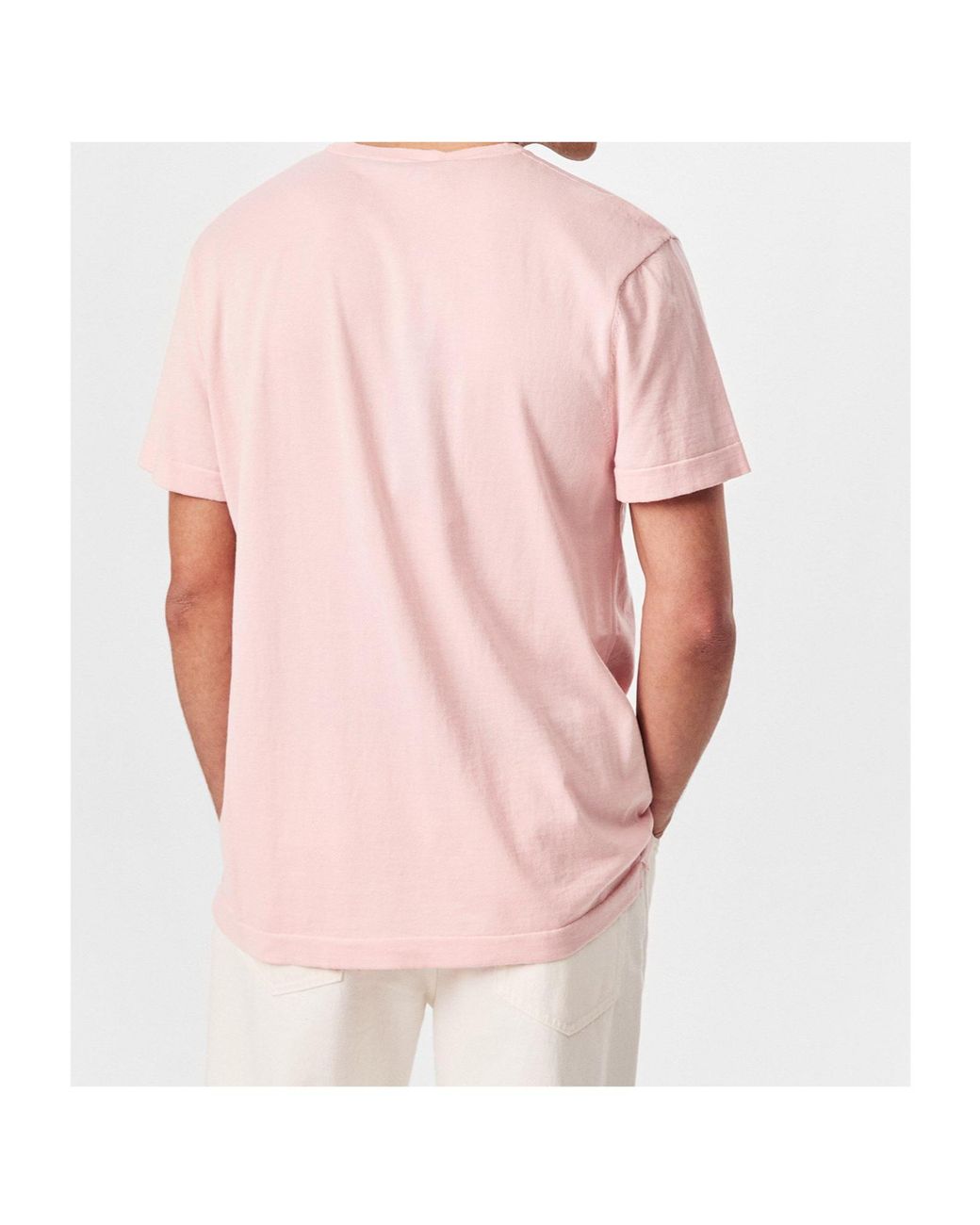 Boss Pink Crew Neck Short-Sleeve T-Shirt for men