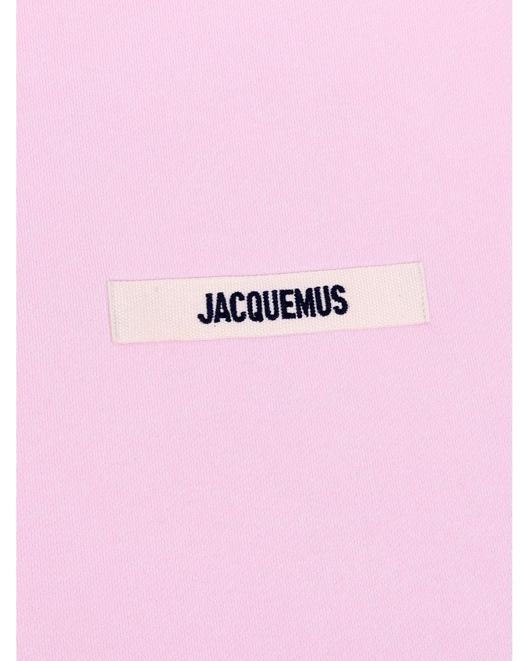 Jacquemus Pink Logo Patch Crewneck Sweatshirt for men