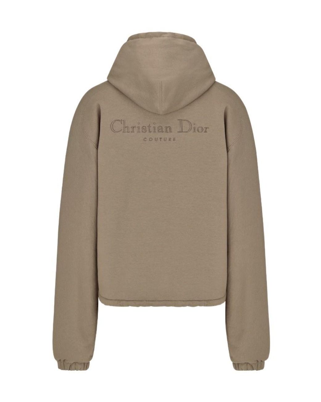 Dior Brown Homme Logo Embroidered Zip-Up Jacket for men