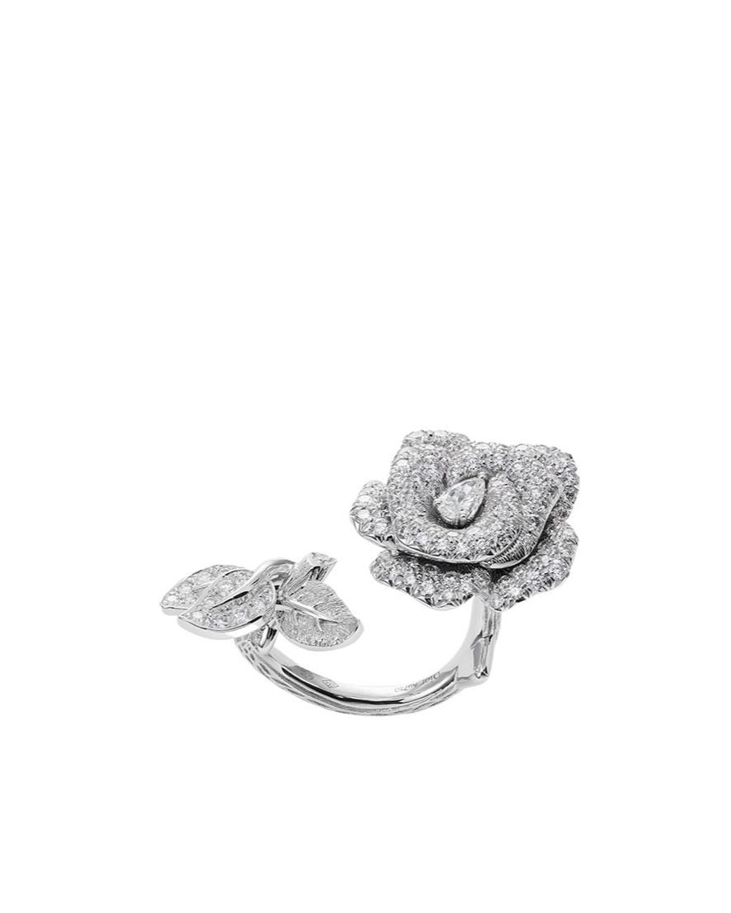 Dior White Medium Rose Bagatelle Ring