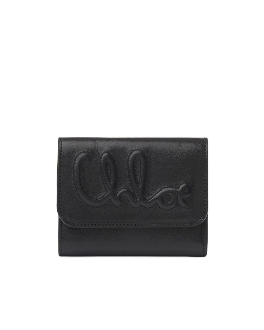 Chloé Black Chloé C Small Tri-Fold Wallet