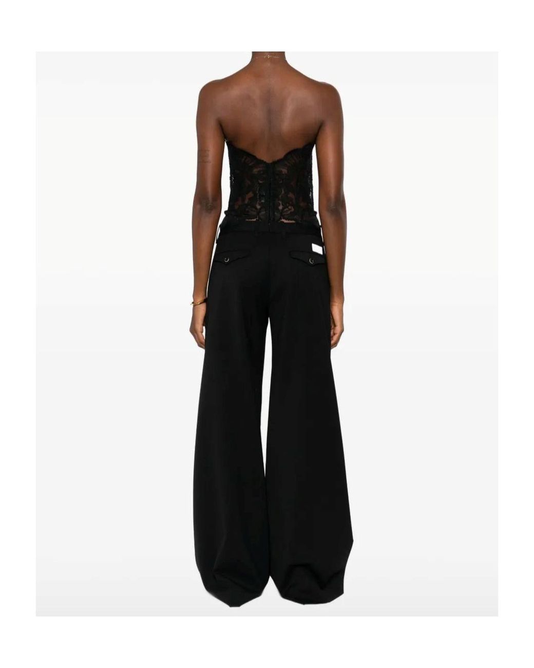 Ermanno Scervino Black Lace Corset Top
