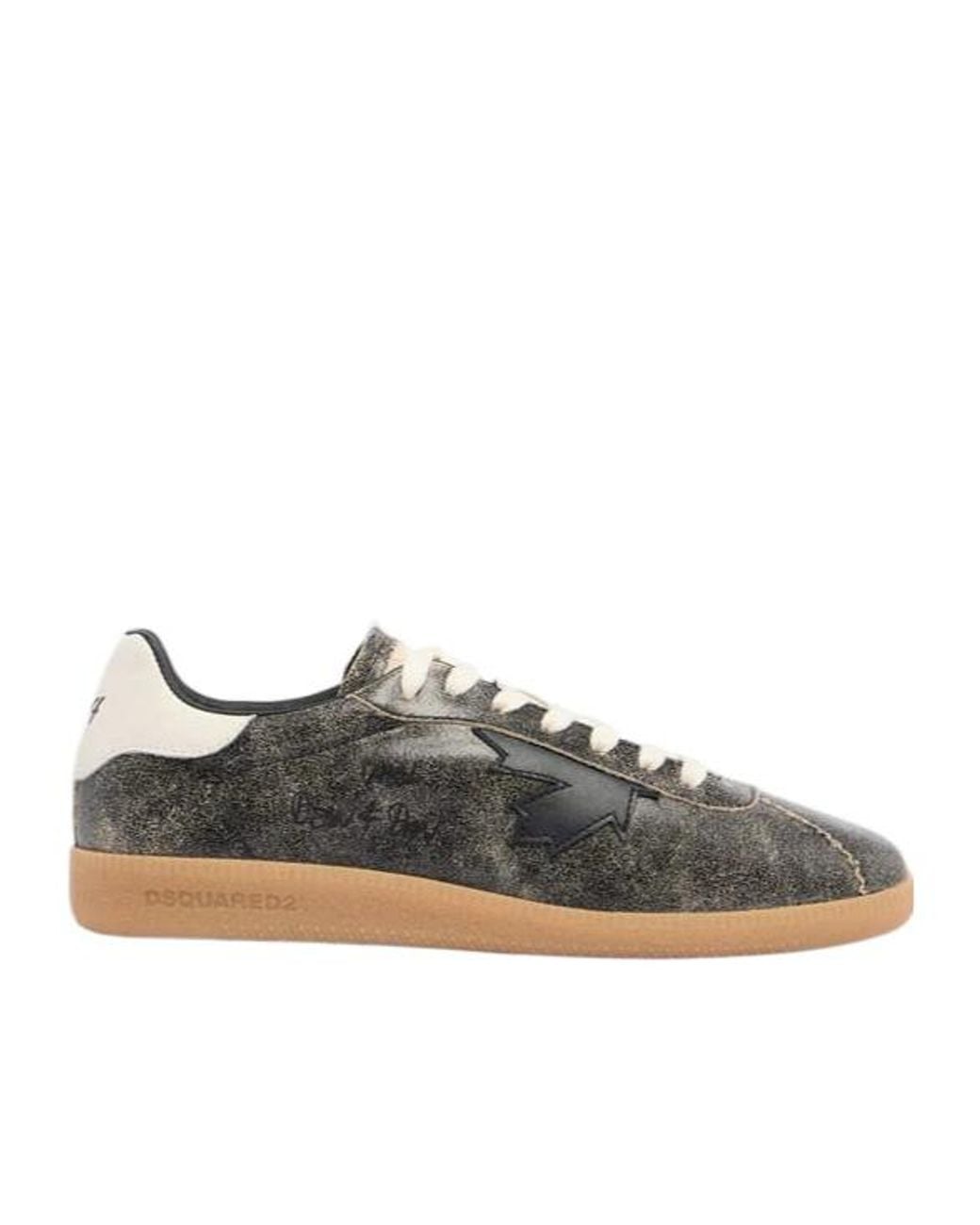 DSquared² Brown Rebel Low-Top Sneakers for men