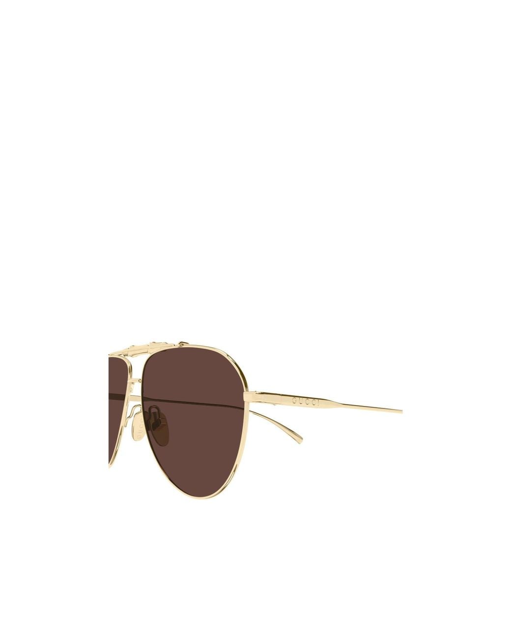 Gucci Brown Eyewear Aviator Frame Sunglasses for men