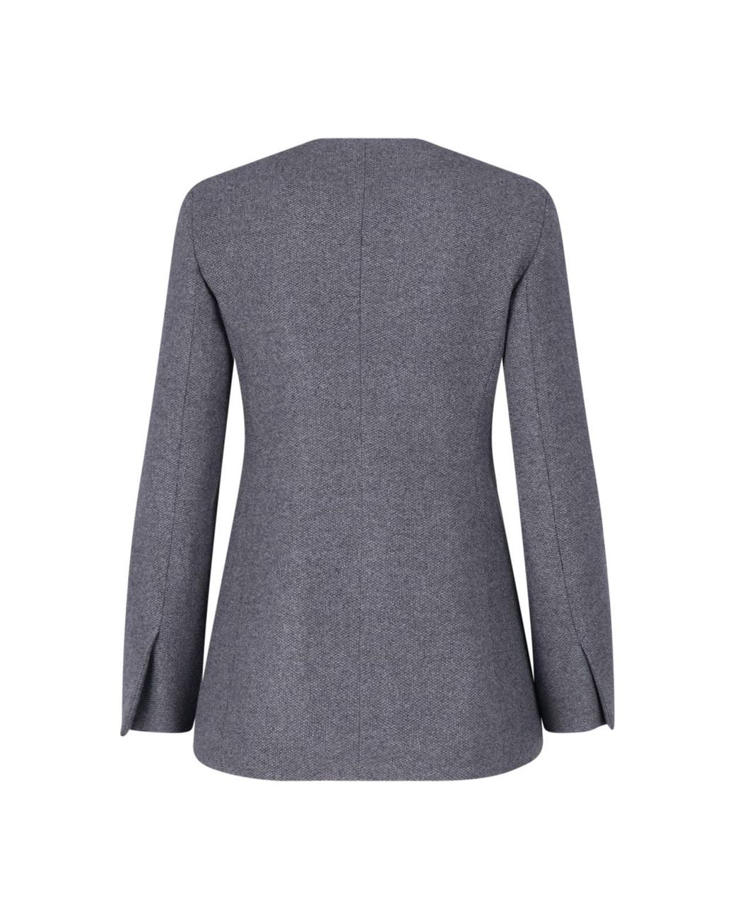 Max Mara Blue Textured Button-Front Jacket