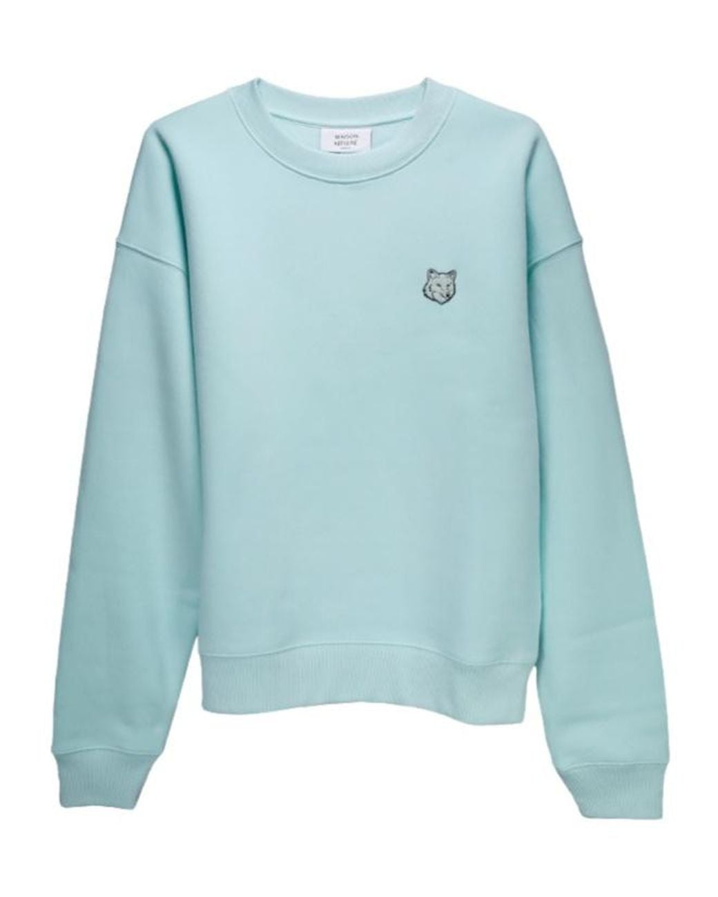 Maison Kitsuné Blue Maison Kitsuné Bold Fox Head Patch Crewneck Sweatshirt