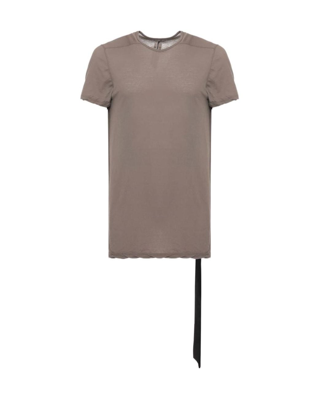 Rick Owens Gray Long Lace-Hem T-Shirt for men