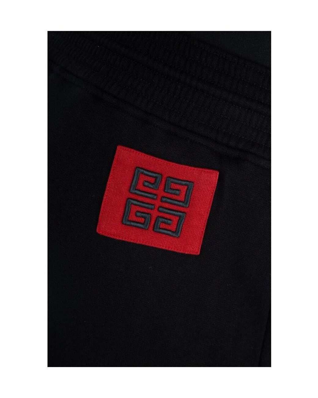 Givenchy Black Logo Decal Sweatpants for men