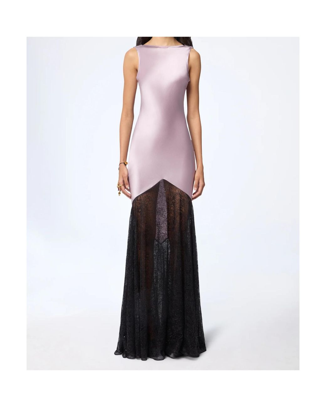 Nina Ricci White Mermaid Lace-Detail Maxi Dress