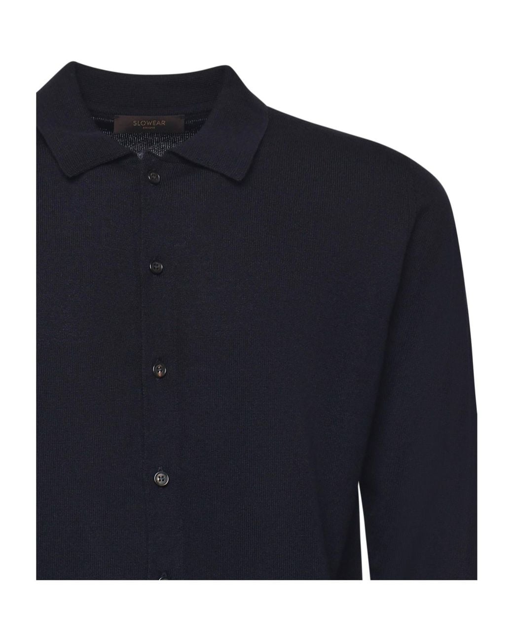 Zanone Blue Virgin Wool Knit Shirt for men