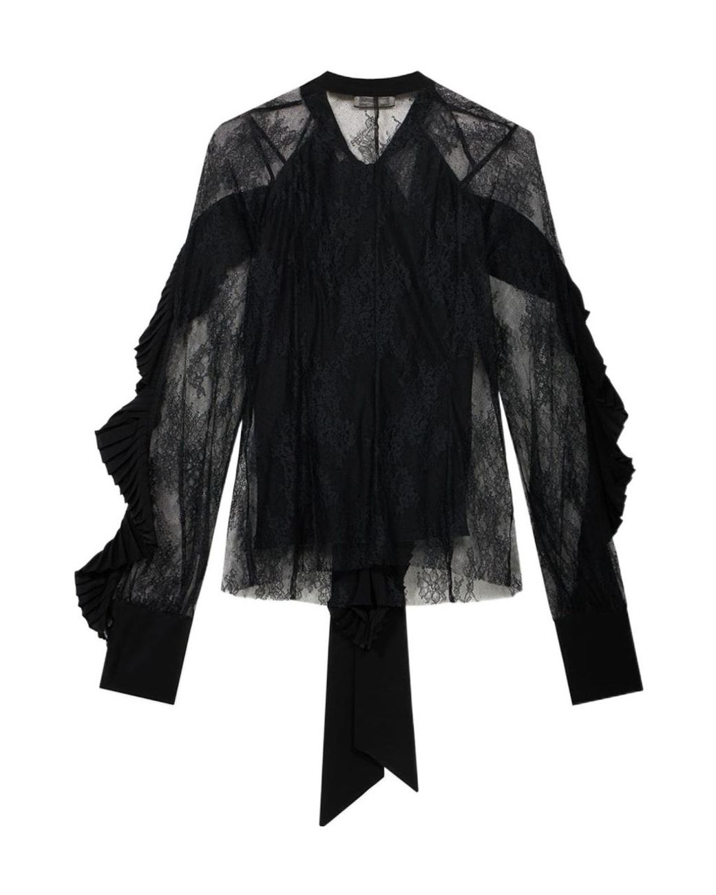 Blumarine Black Long-Sleeves Blouse