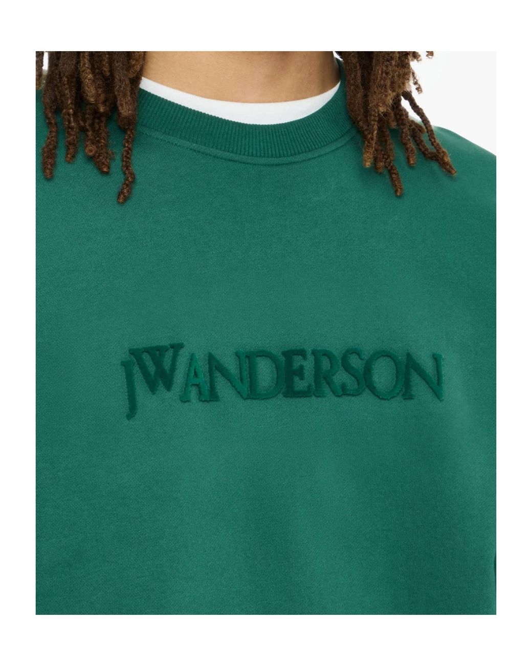 J.W. Anderson Green Jw Anderson Logo Embroidered Sweatshirt for men