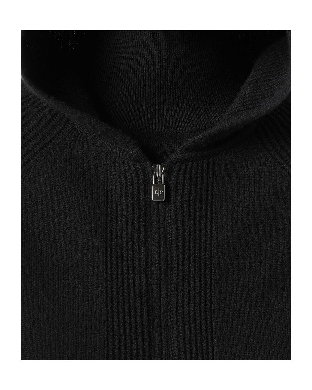 Loro Piana Blue Zip-Up Hooded Cardigan