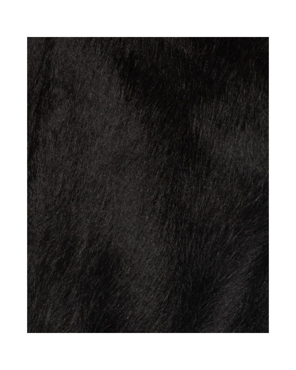 Barbour Black Faux Fur Mittens