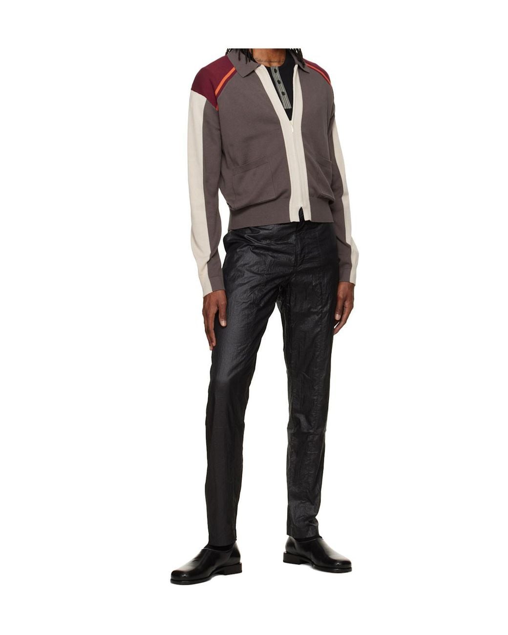Kiko Kostadinov Black Munno Cropped Zip Cardigan for men