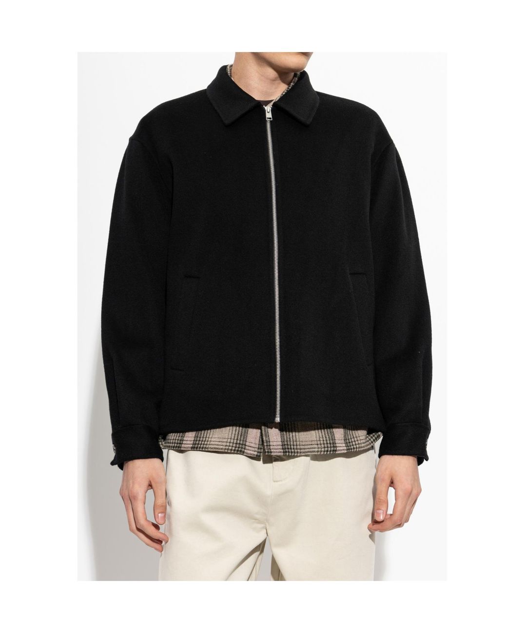 FRAME Black Double Face Jacket for men