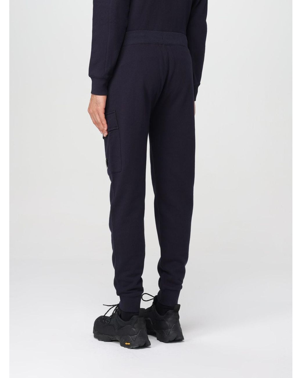 C P Company Blue Lens-Detailed Tapered Leg Track Pants for men