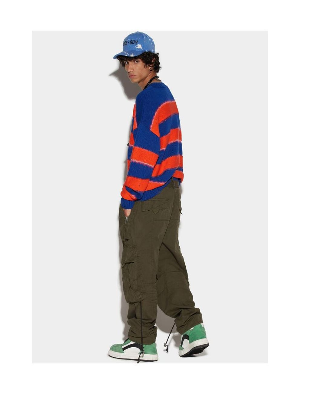 DSquared² Green Cotton Blend Cargo Pants for men