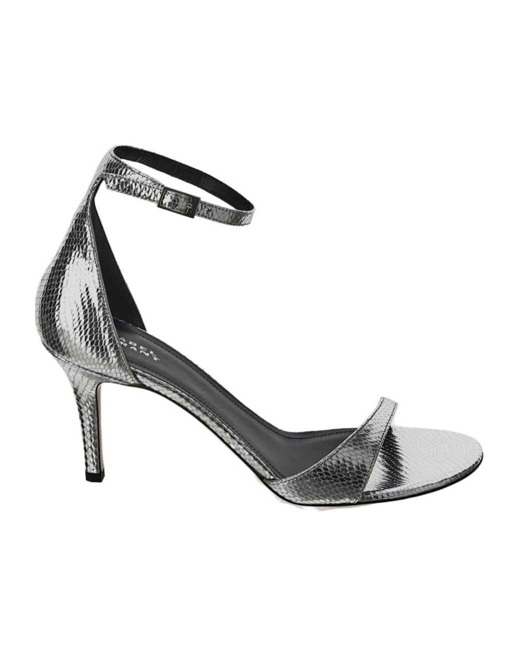 Isabel Marant White Ailisa 80Mm Leather Sandals