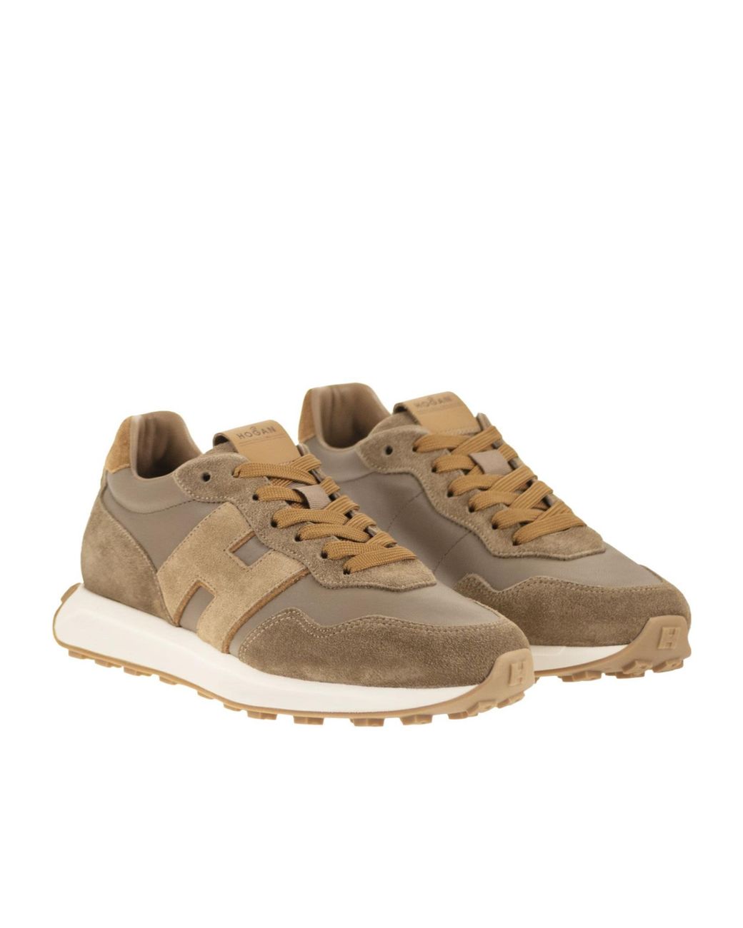 Hogan Brown Low Top Lace Up Sneakers for men