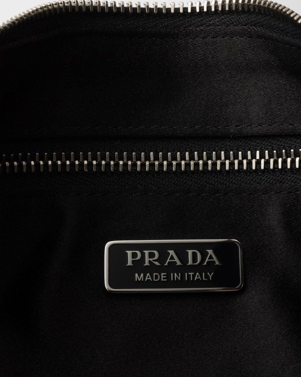 Prada Black Small Satin And Crystal Shoulder Bag