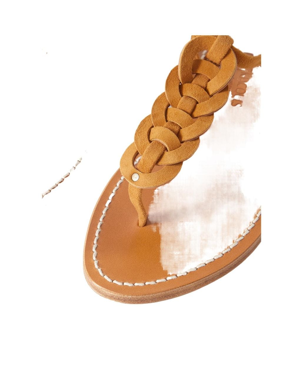 K. Jacques Brown Woven Suede Sandals