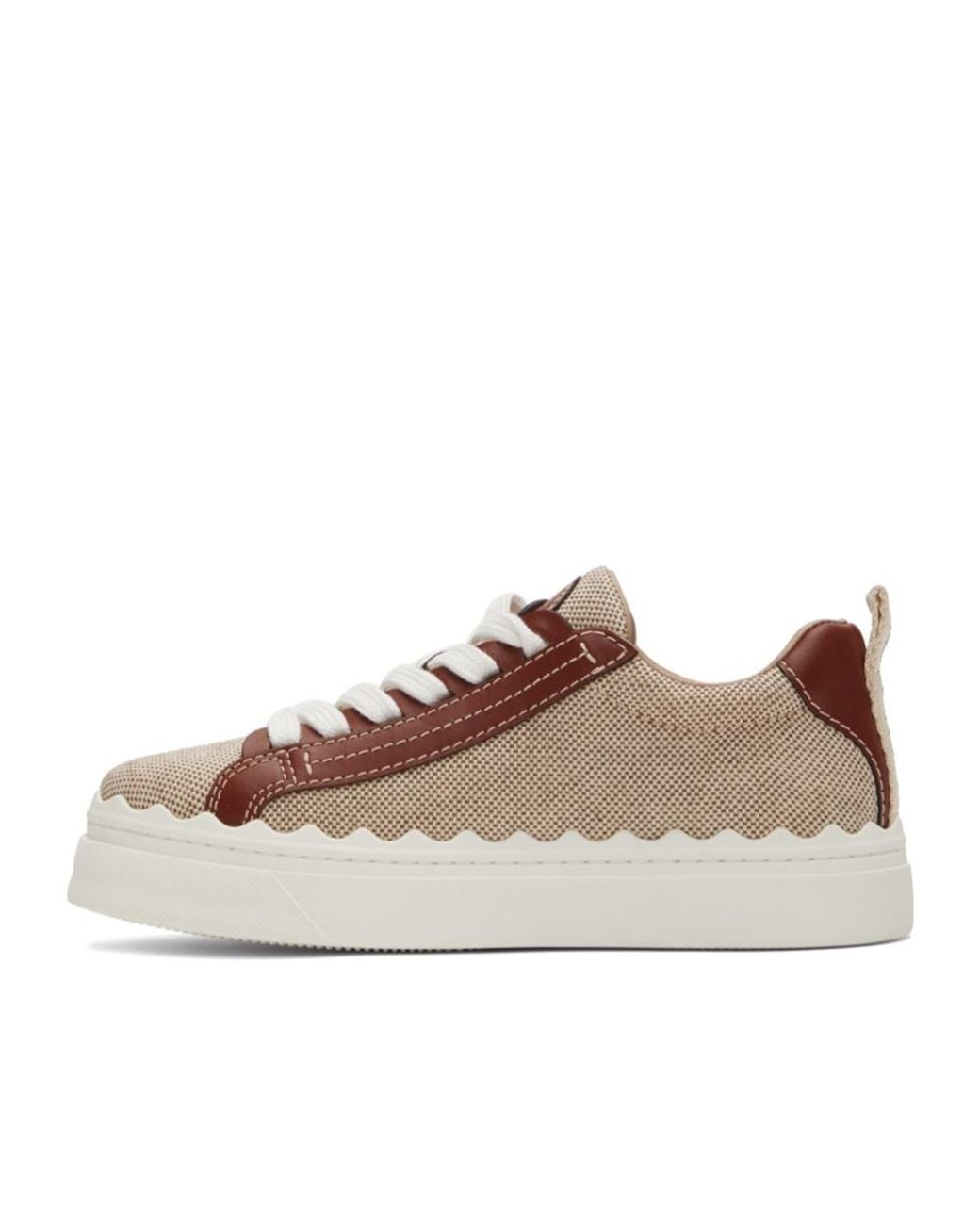 Chloé Brown Woody Low-Top Sneakers