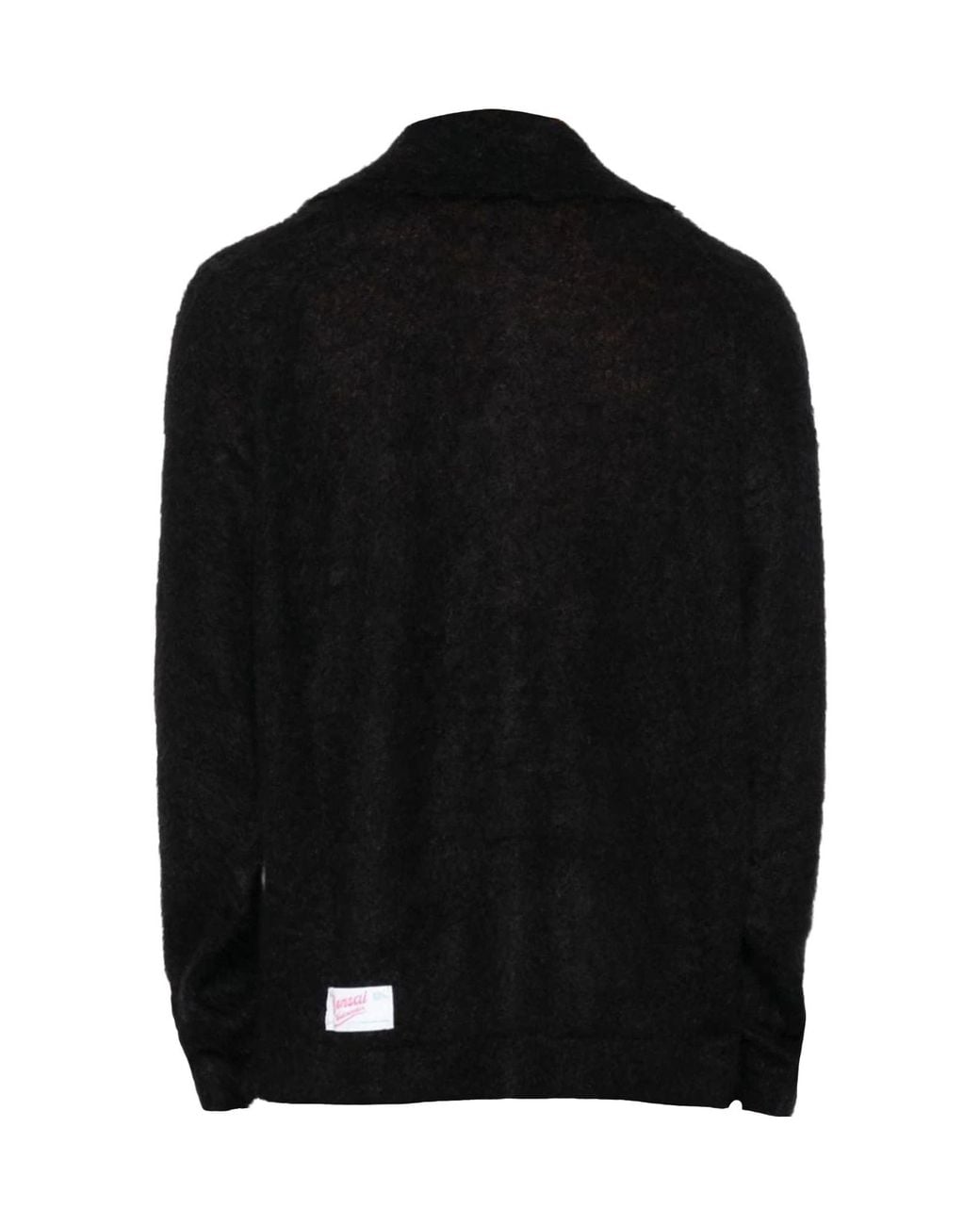 Bonsai Black Logo-Patch Buttoned Cardigan for men