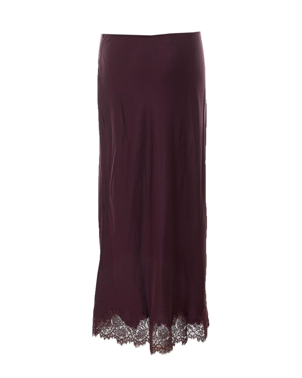 Rixo Purple Lace-Trimmed Skirt