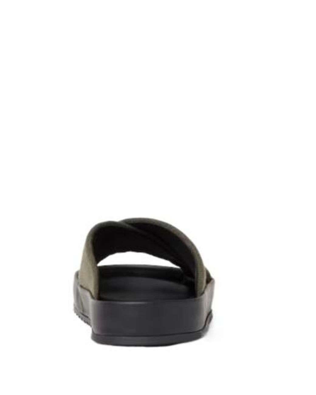 Fendi Brown Double Slide Cross-Strap Slides for men