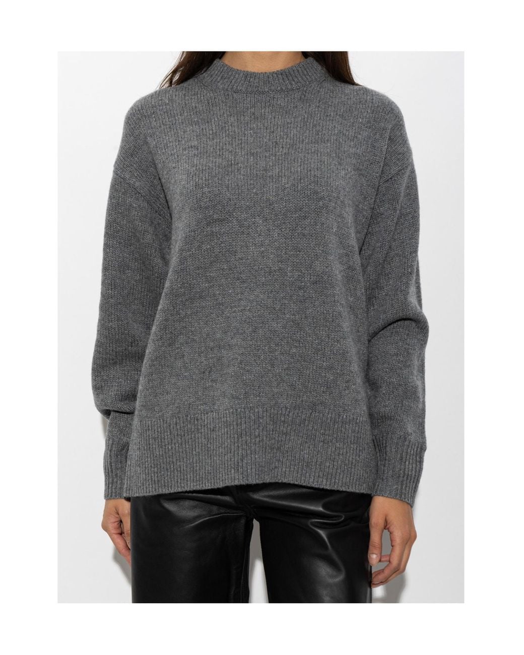By Malene Birger Gray Bradley Ribbed Knitted Sweater