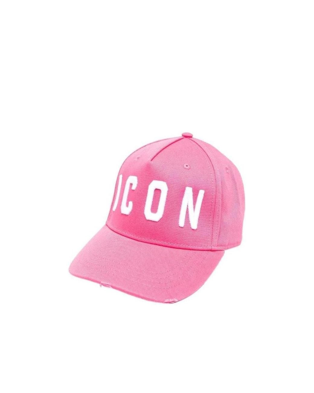 DSquared² Pink Icon Embroidered Baseball Cap