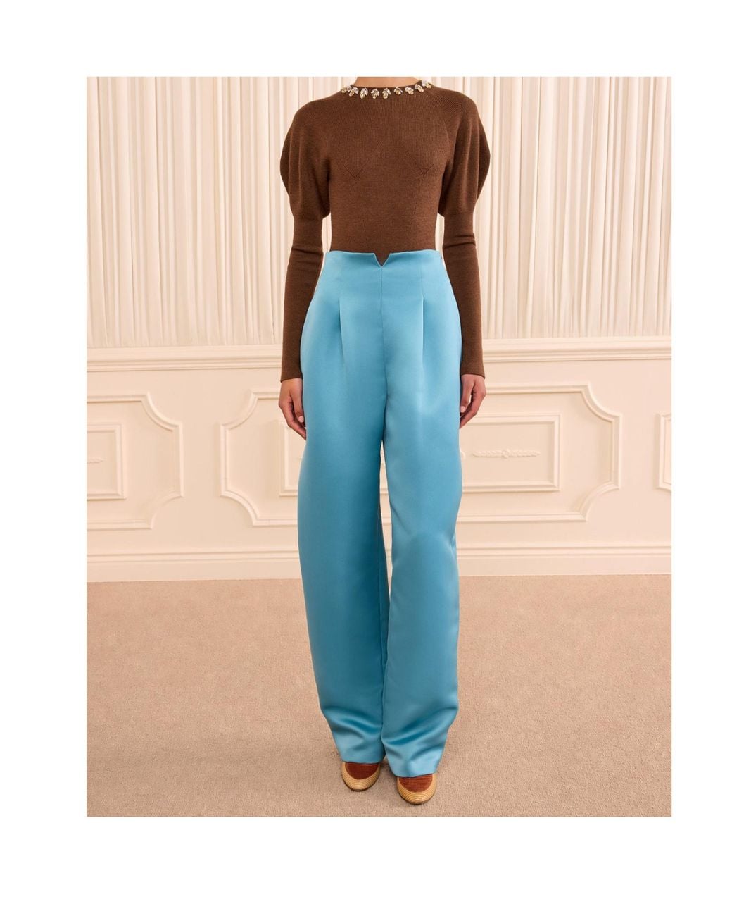 Ulla Johnson Blue High-Waisted Casual Trousers