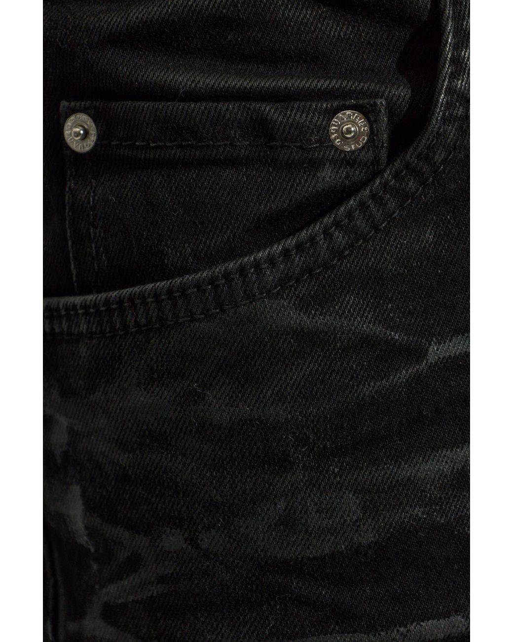 DSquared² Black Belt-Loops Jeans for men