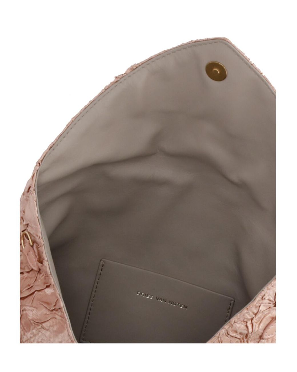 Dries Van Noten Pink Chain Linked Ruched Shoulder Bag